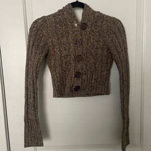 Charlotte Russe Brown Cropped Sweater